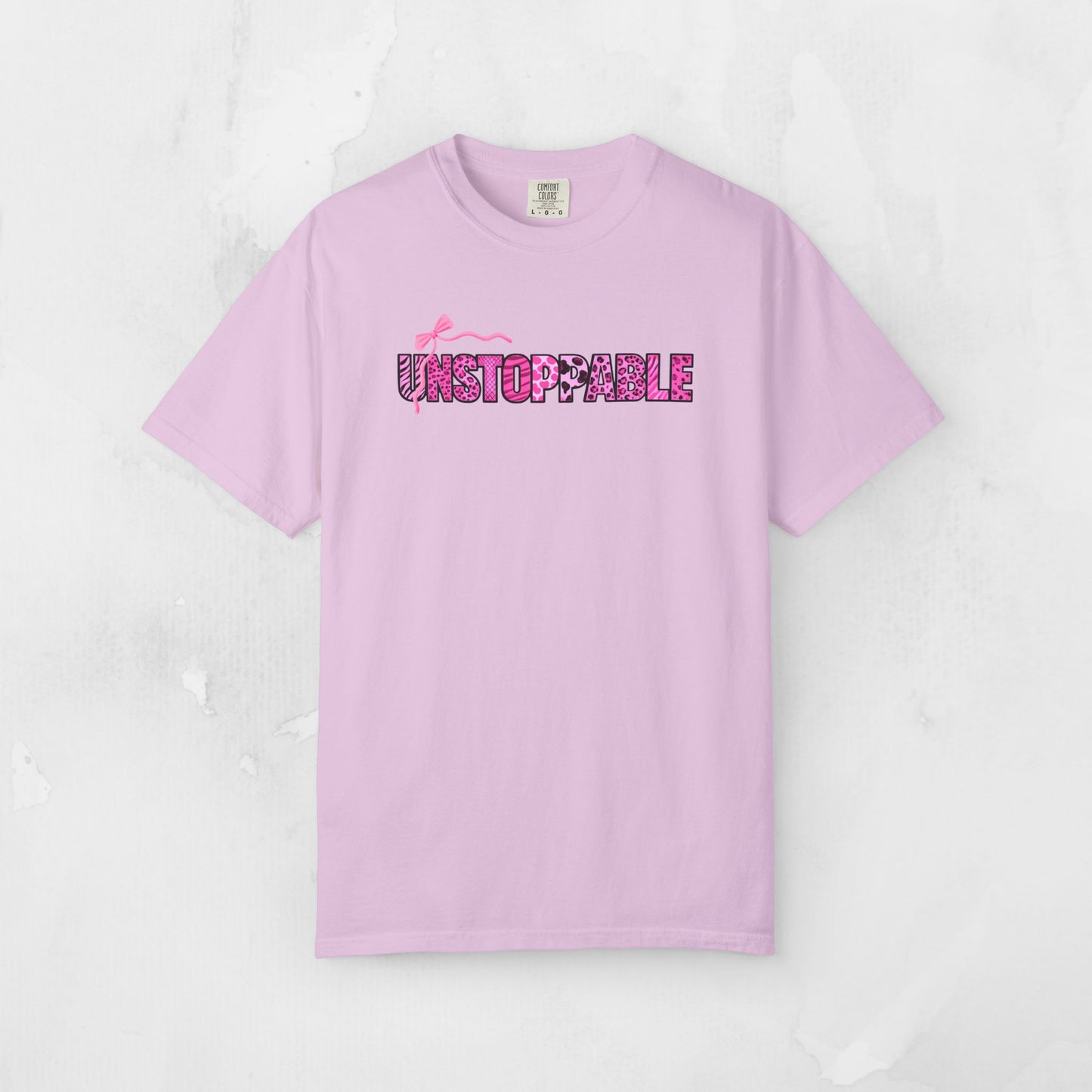 Unstoppable T-Shirt - Animal Print Word Art Tee for Women Entrepreneurs