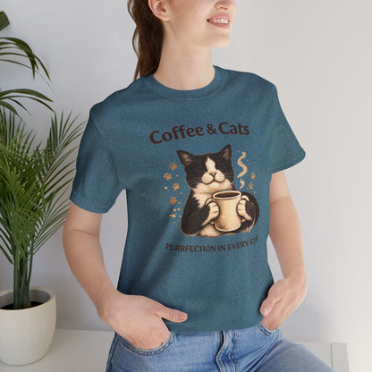 Coffee & Cats, Purrfection in Every Cup T-Shirt