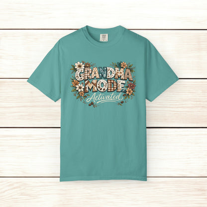 Grandma Mode Activated T-Shirt, Patchwork-Style Tee for Active Grandmas