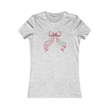 Bow on Top T-Shirt - Coquette Ribbon Tee for Women