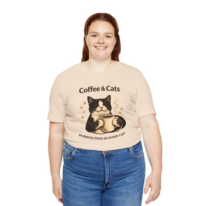 Coffee & Cats, Purrfection in Every Cup T-Shirt