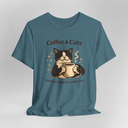 Coffee & Cats, Purrfection in Every Cup T-Shirt