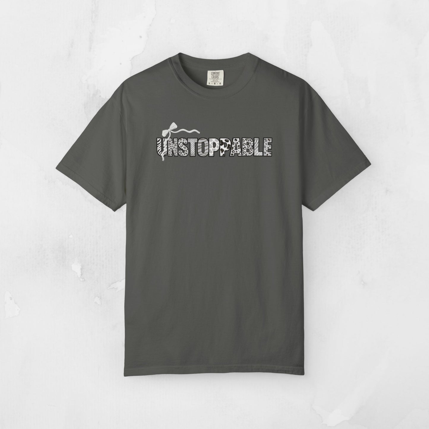 Unstoppable T-Shirt - Animal Print Word Art Tee for Women Entrepreneurs