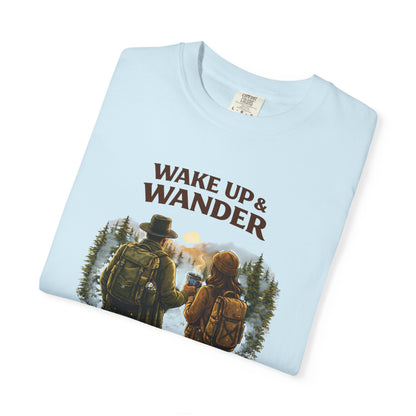 Wake Up & Wander T-Shirt — Adventure Hiking Graphic Tee