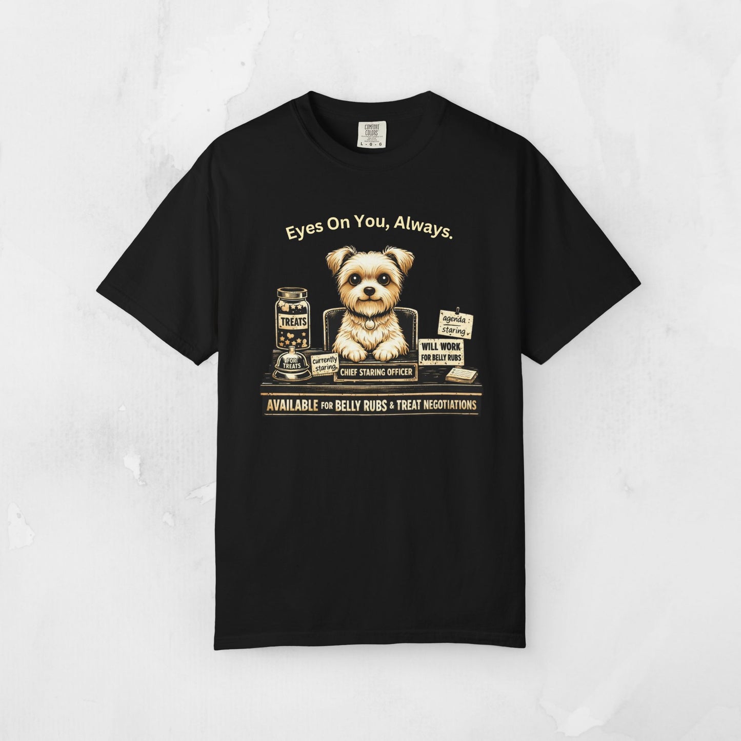 Cute Yorkie Pet T‑Shirt — "Eyes On You, Always" Dog Lover Tee