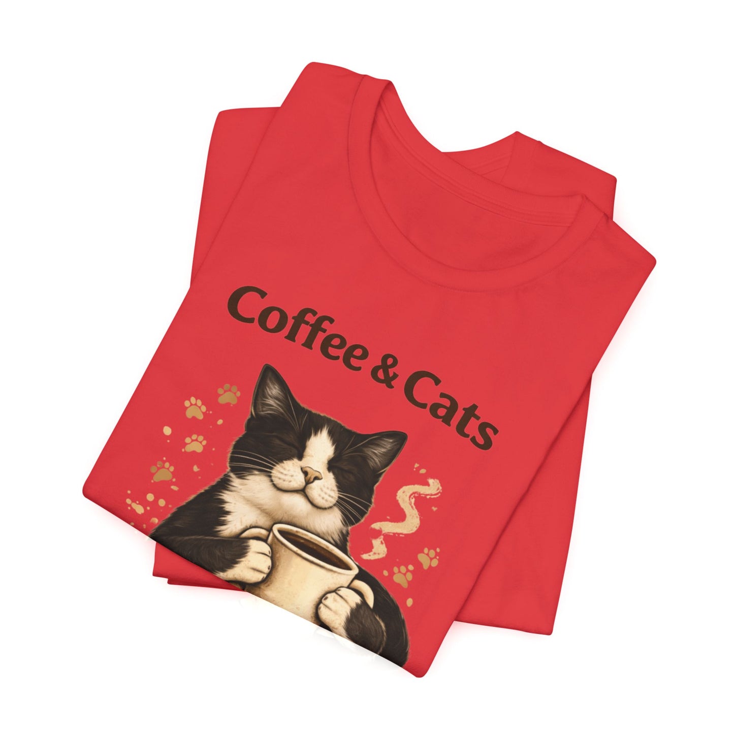 Coffee & Cats, Purrfection in Every Cup T-Shirt