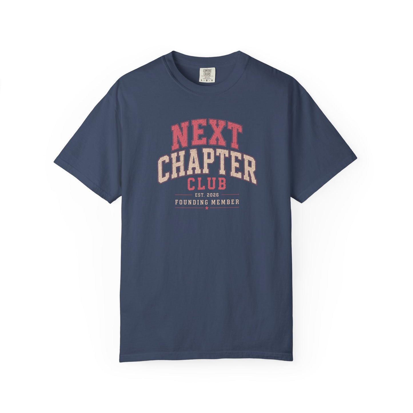 Next Chapter Club – Founding Member EST. 2026 | Vintage Collegiate Graphic Tee