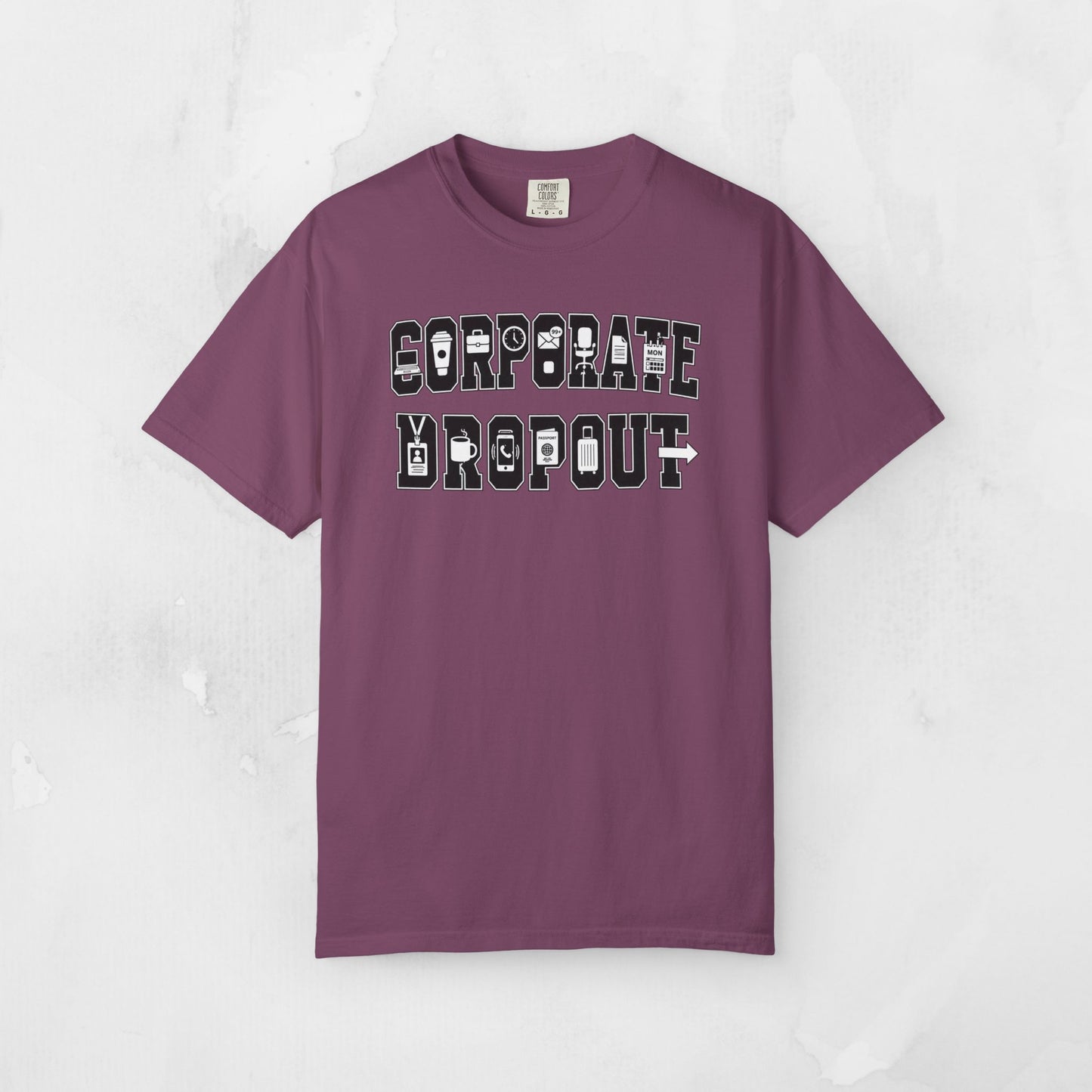 Corporate Dropout Icon Graphic Tee | Collegiate Graphic Shirt