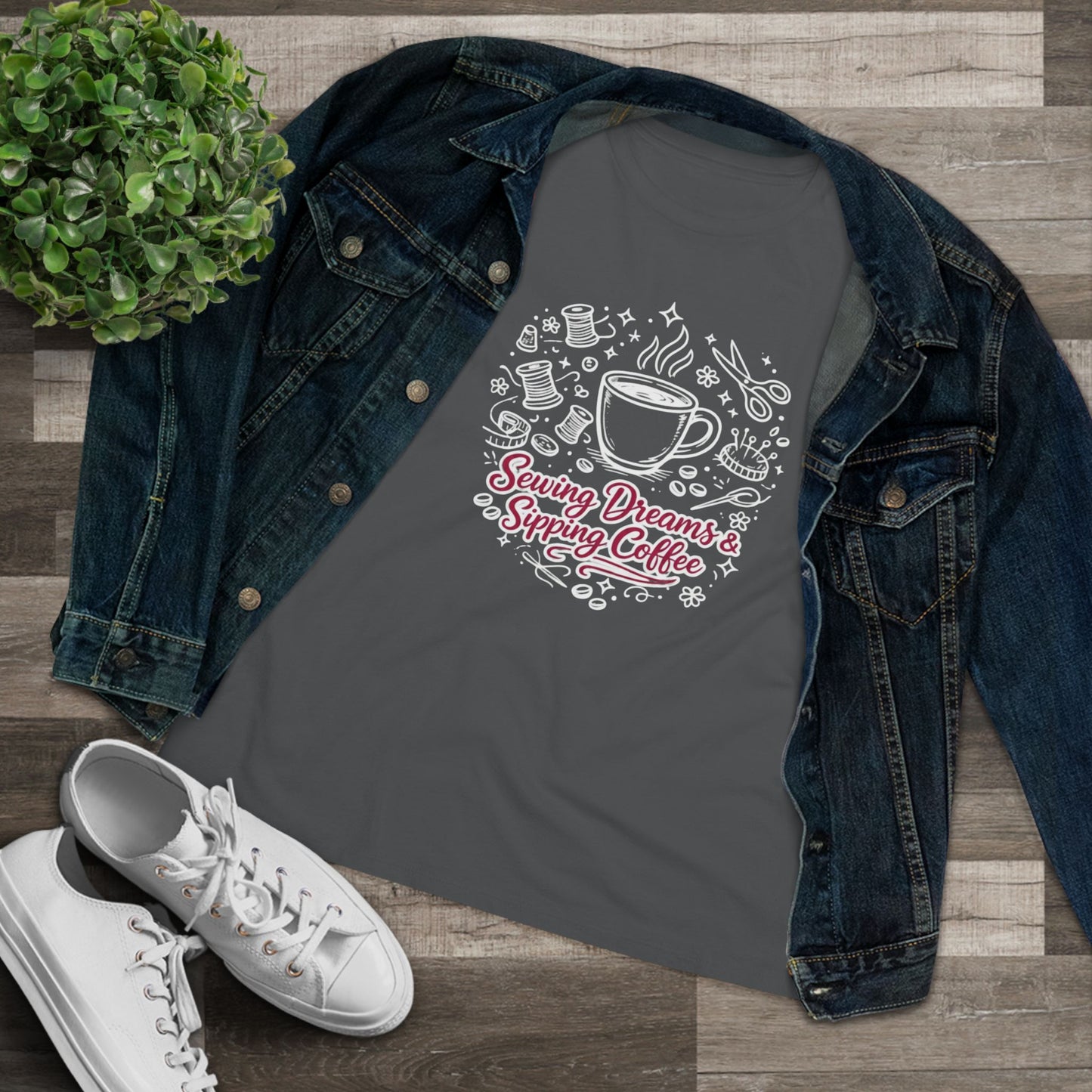 Sewing, Dreams & Sipping Coffee T-Shirt