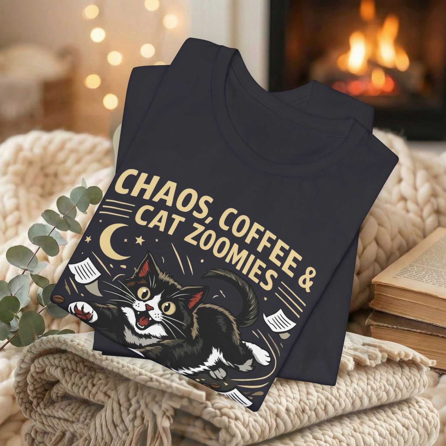 Chaos, Coffee & Cat Zoomies- Graphic Tee