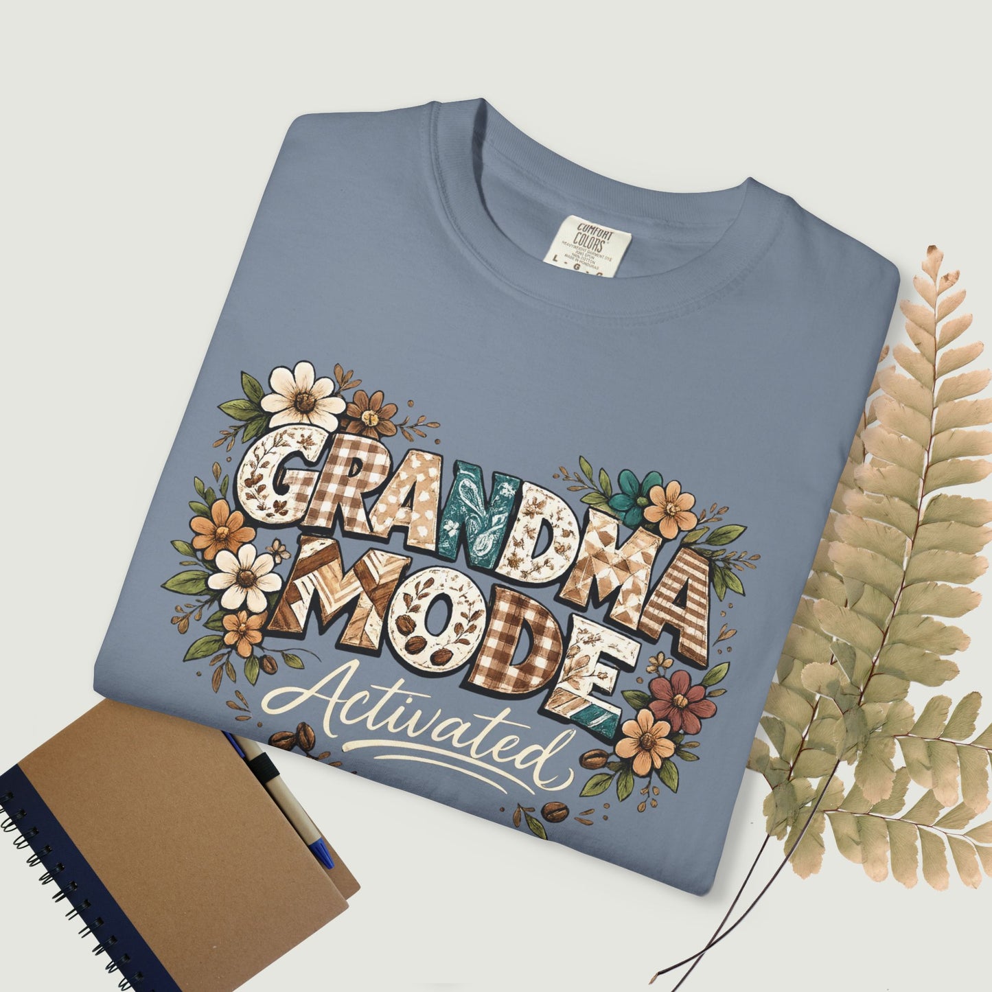 Grandma Mode Activated T-Shirt, Patchwork-Style Tee for Active Grandmas