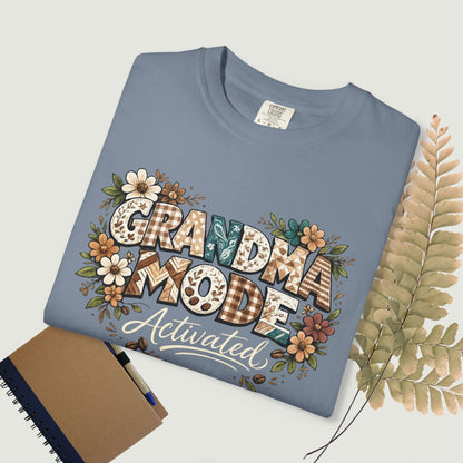 Grandma Mode Activated T-Shirt, Patchwork-Style Tee for Active Grandmas