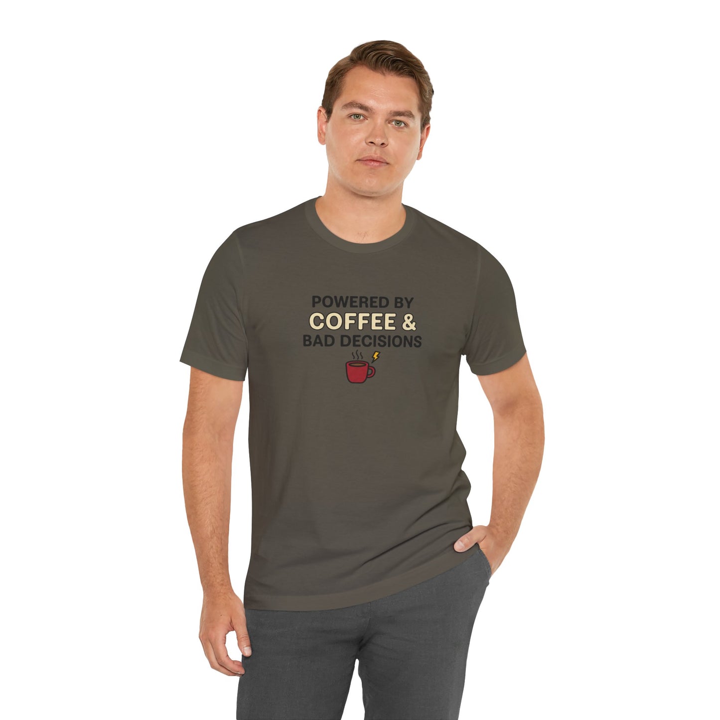 Powered By Coffee & Bad Decisions Unisex Tee