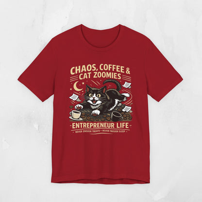 Chaos, Coffee & Cat Zoomies- Graphic Tee