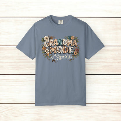 Grandma Mode Activated T-Shirt, Patchwork-Style Tee for Active Grandmas