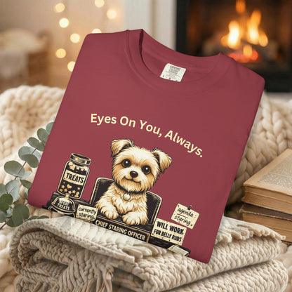 Cute Yorkie Pet T‑Shirt — "Eyes On You, Always" Dog Lover Tee