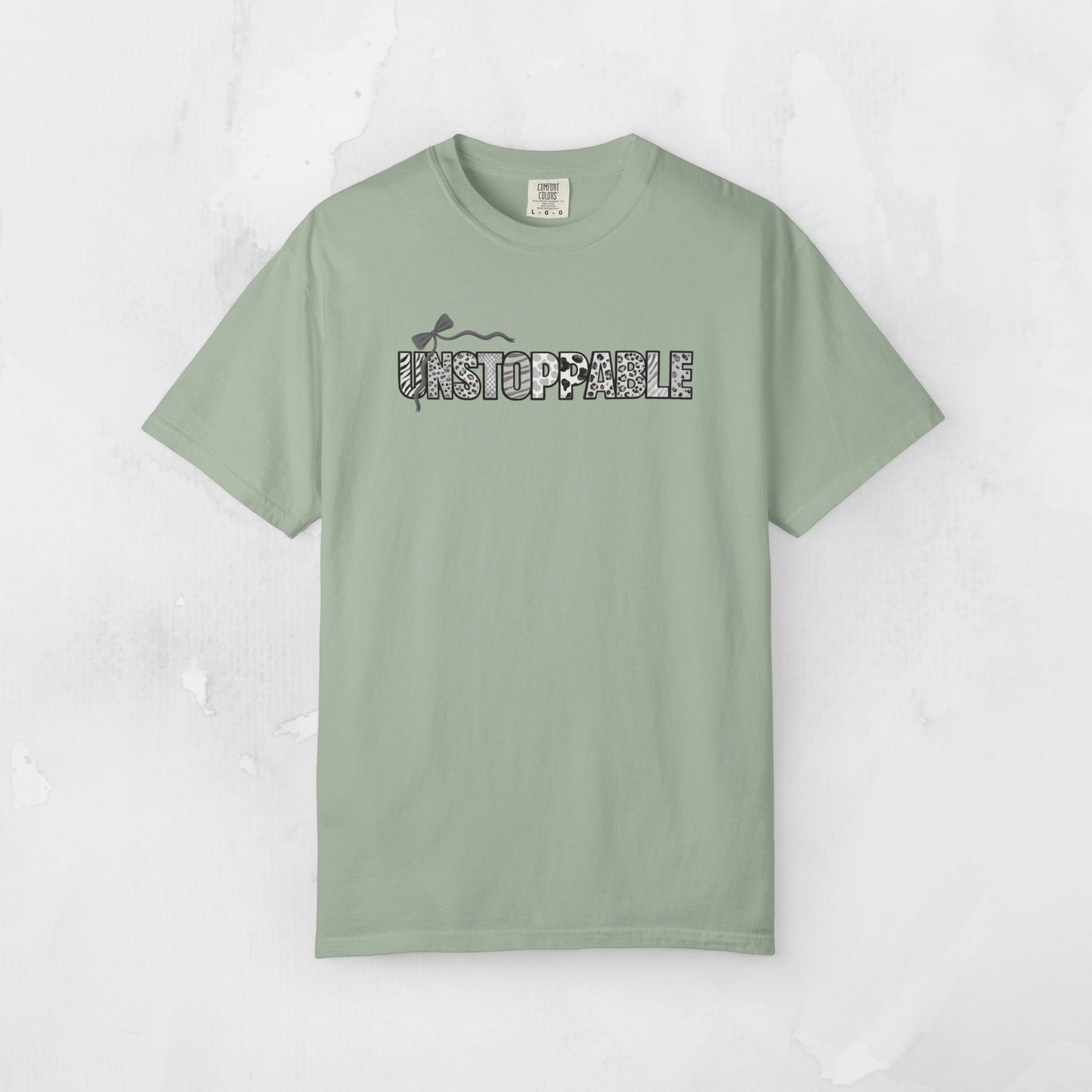 Unstoppable T-Shirt - Animal Print Word Art Tee for Women Entrepreneurs