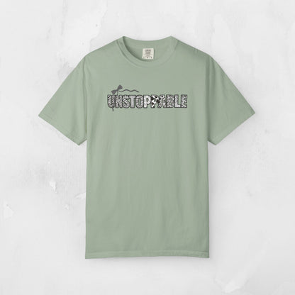 Unstoppable T-Shirt - Animal Print Word Art Tee for Women Entrepreneurs