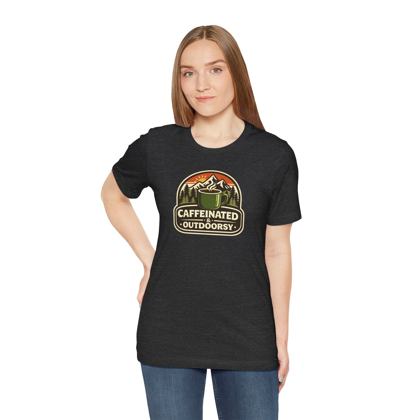 Caffeinated & Outdoorsy Unisex Tee