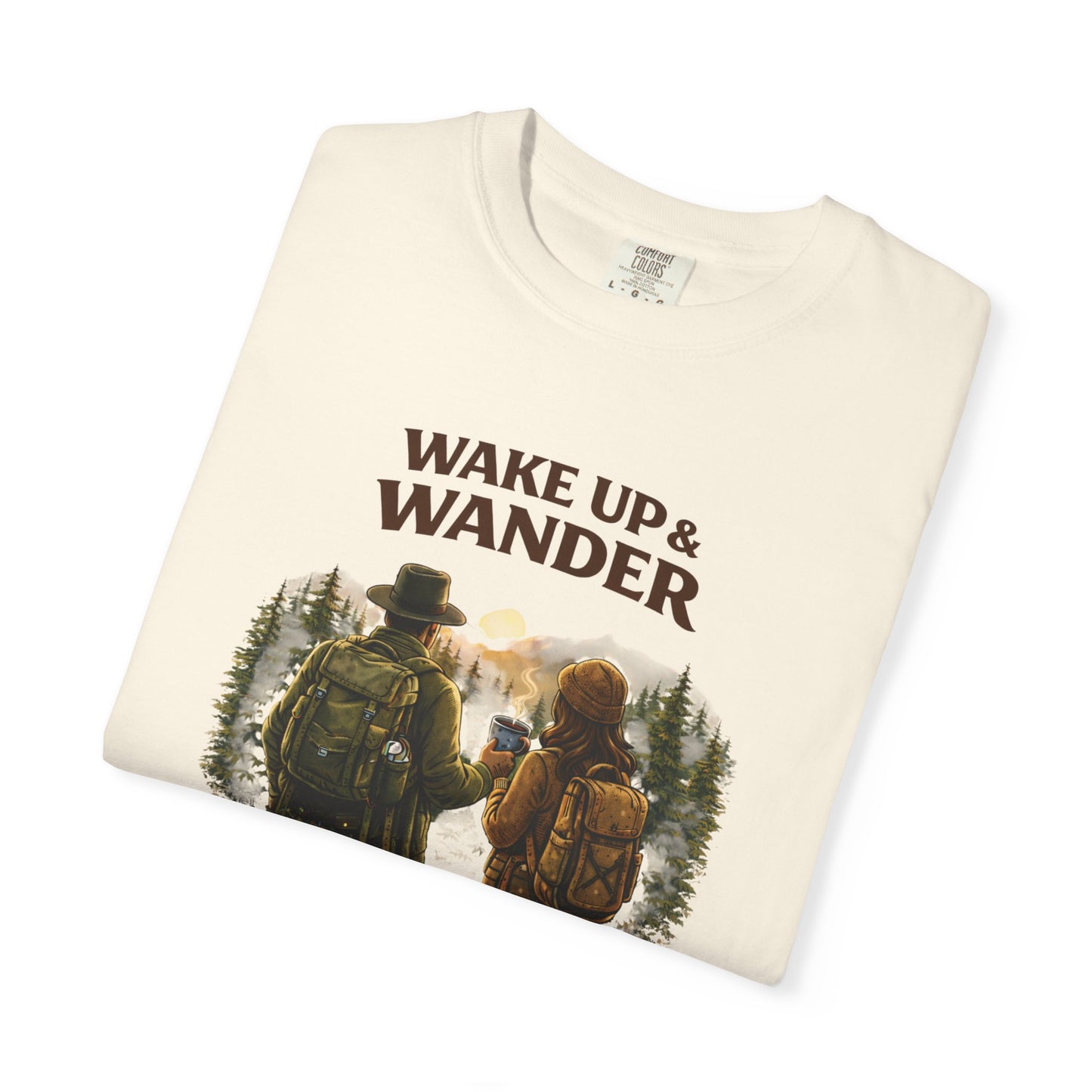 Wake Up & Wander T-Shirt — Adventure Hiking Graphic Tee