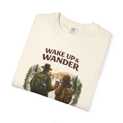 Wake Up & Wander T-Shirt — Adventure Hiking Graphic Tee