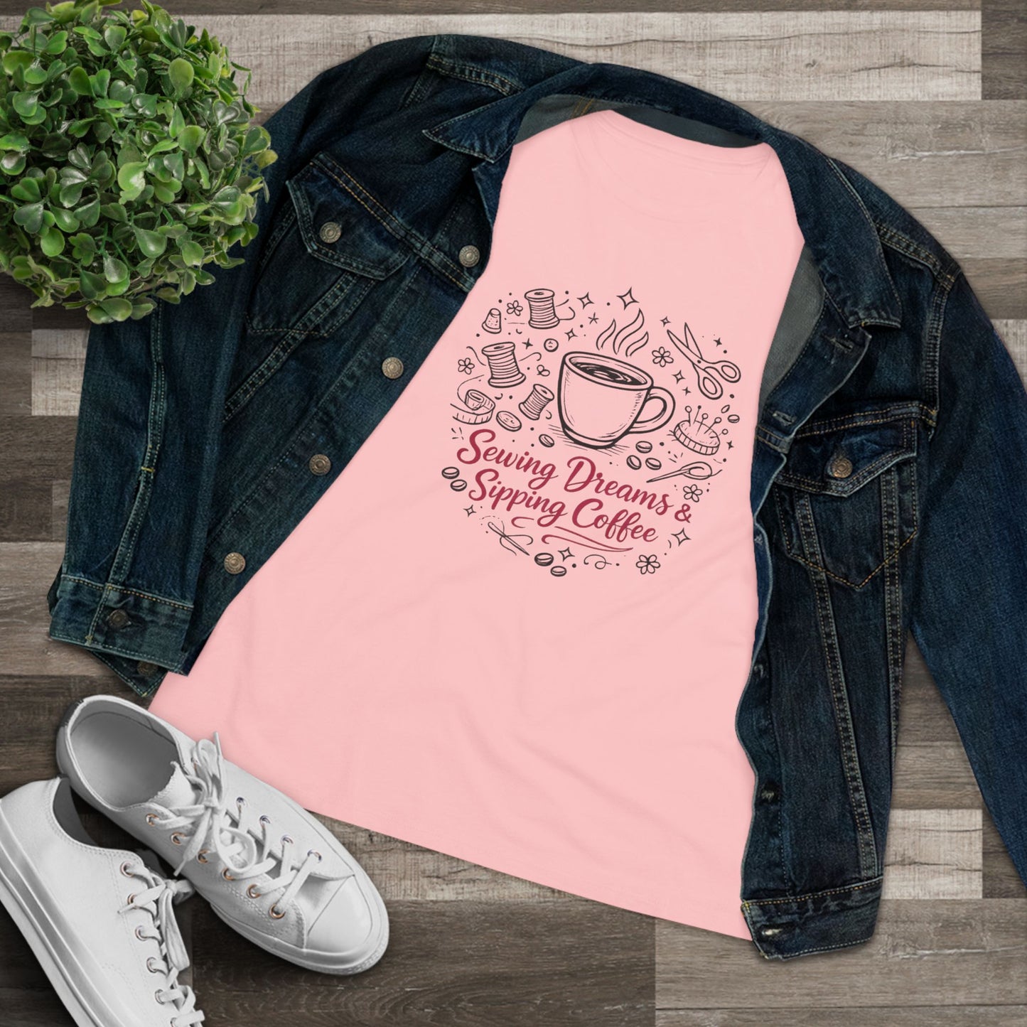 Sewing, Dreams & Sipping Coffee T-Shirt