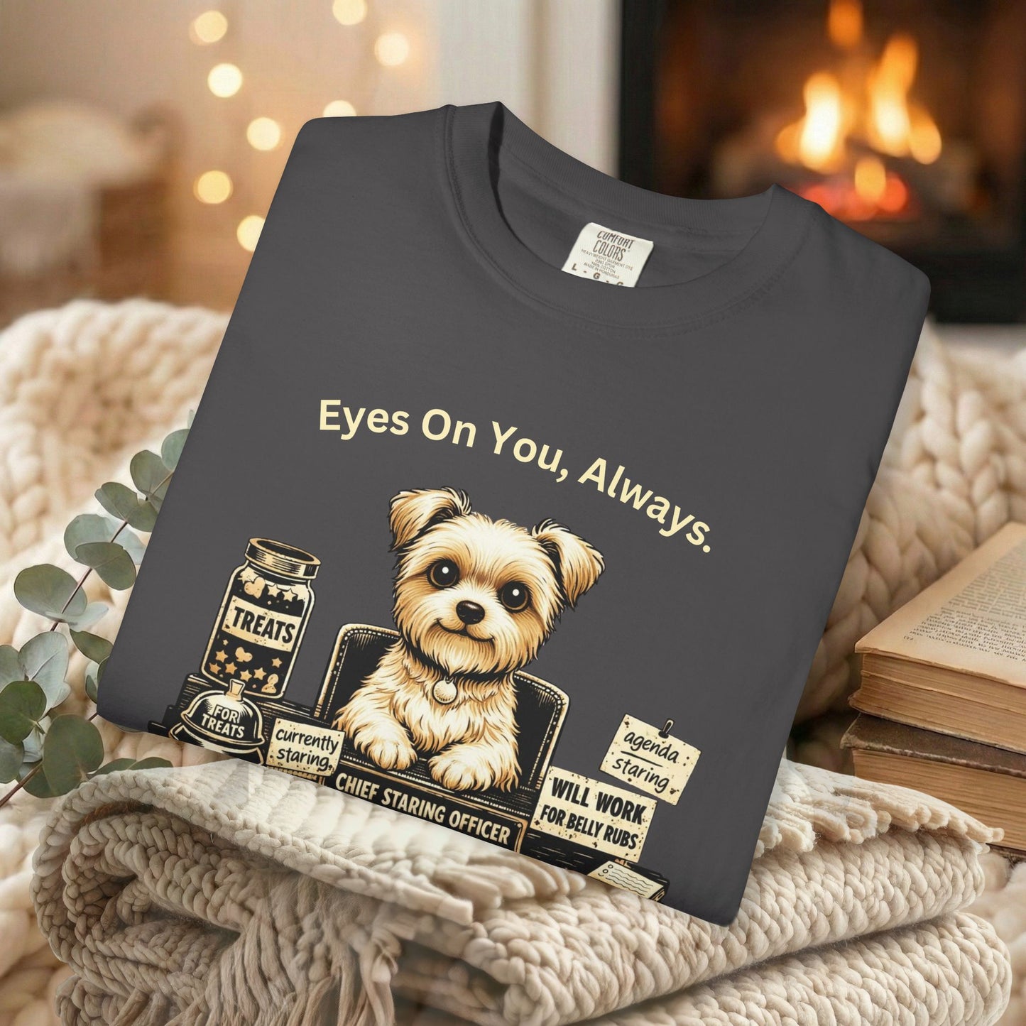 Cute Yorkie Pet T‑Shirt — "Eyes On You, Always" Dog Lover Tee