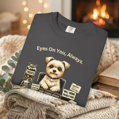 Cute Yorkie Pet T‑Shirt — "Eyes On You, Always" Dog Lover Tee