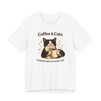 Coffee & Cats, Purrfection in Every Cup T-Shirt
