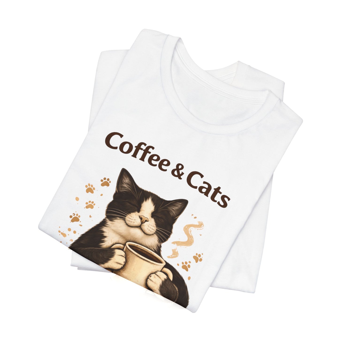 Coffee & Cats, Purrfection in Every Cup T-Shirt