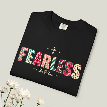 Fearless T-Shirt - Faith-Based Word Art Tee for Christian Entrepreneurs