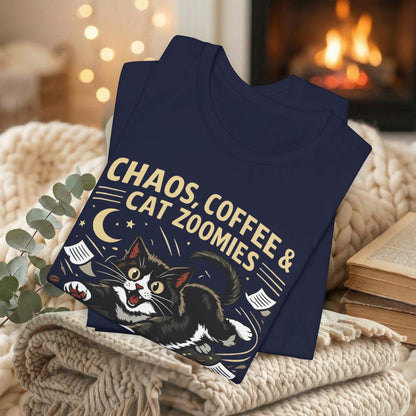 Chaos, Coffee & Cat Zoomies- Graphic Tee