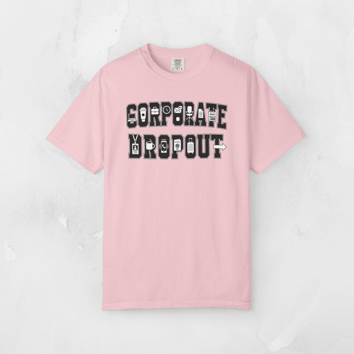 Corporate Dropout Icon Graphic Tee | Collegiate Graphic Shirt