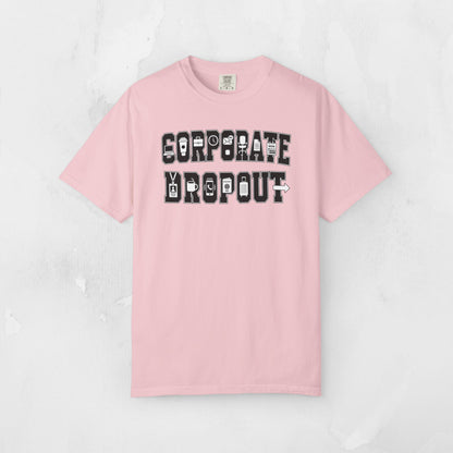 Corporate Dropout Icon Graphic Tee | Collegiate Graphic Shirt
