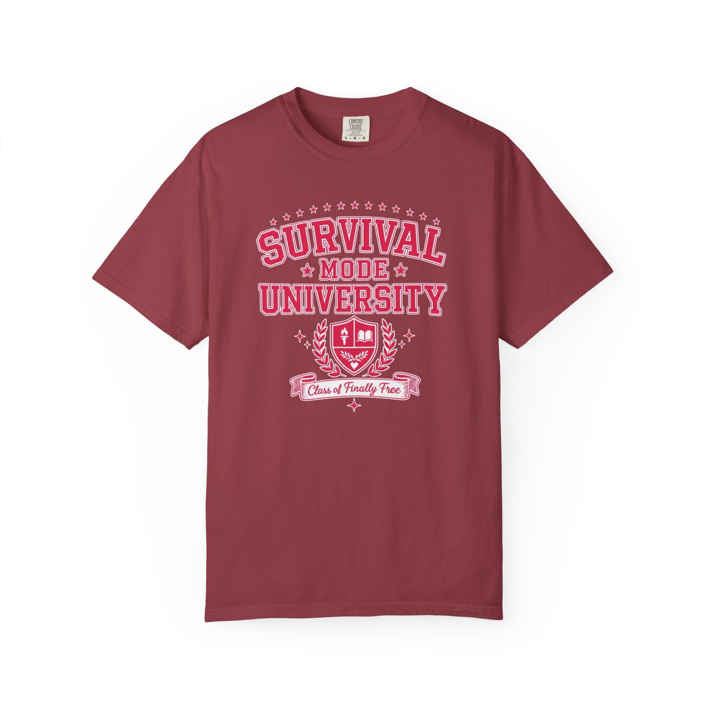 Survival Mode University Graphic Tee | Class of Finally Free