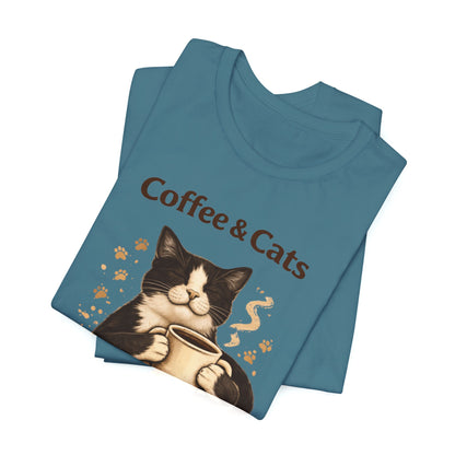 Coffee & Cats, Purrfection in Every Cup T-Shirt
