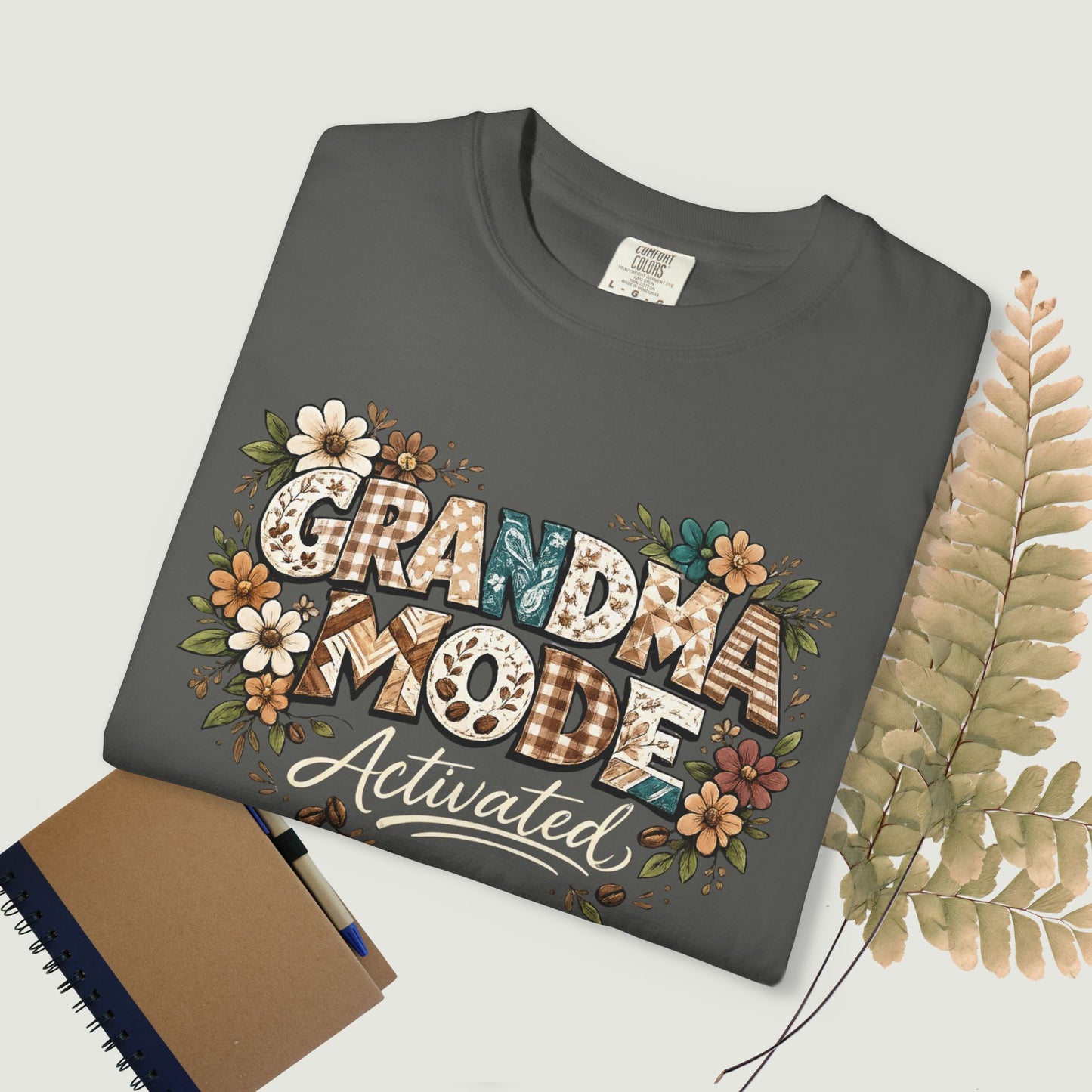 Grandma Mode Activated T-Shirt, Patchwork-Style Tee for Active Grandmas