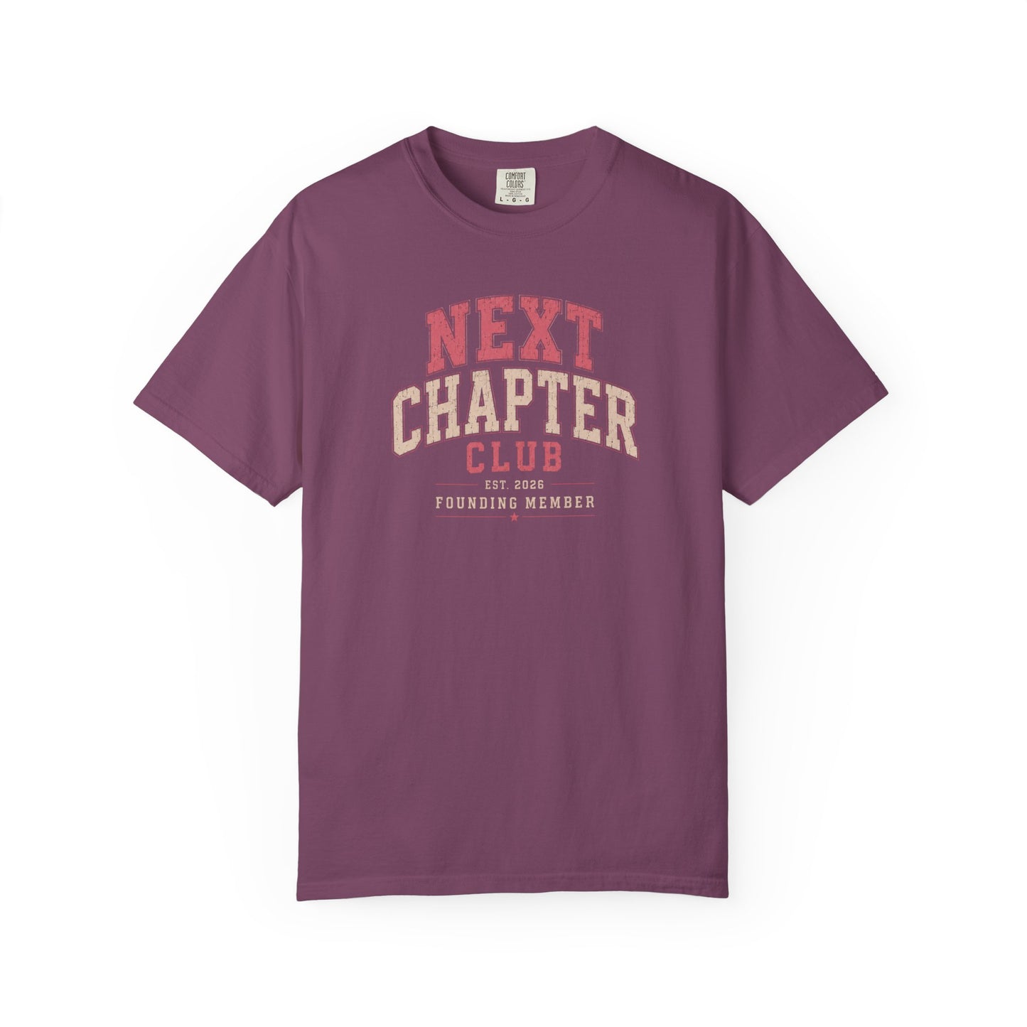 Next Chapter Club – Founding Member EST. 2026 | Vintage Collegiate Graphic Tee