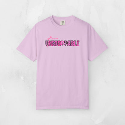 Unstoppable T-Shirt - Animal Print Word Art Tee for Women Entrepreneurs