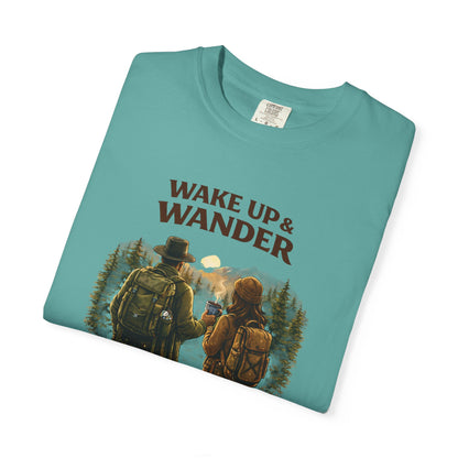 Wake Up & Wander T-Shirt — Adventure Hiking Graphic Tee