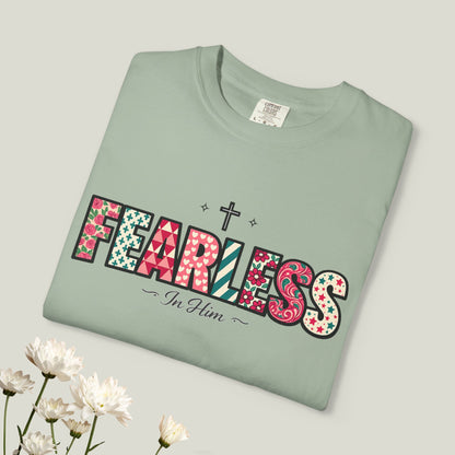Fearless T-Shirt - Faith-Based Word Art Tee for Christian Entrepreneurs