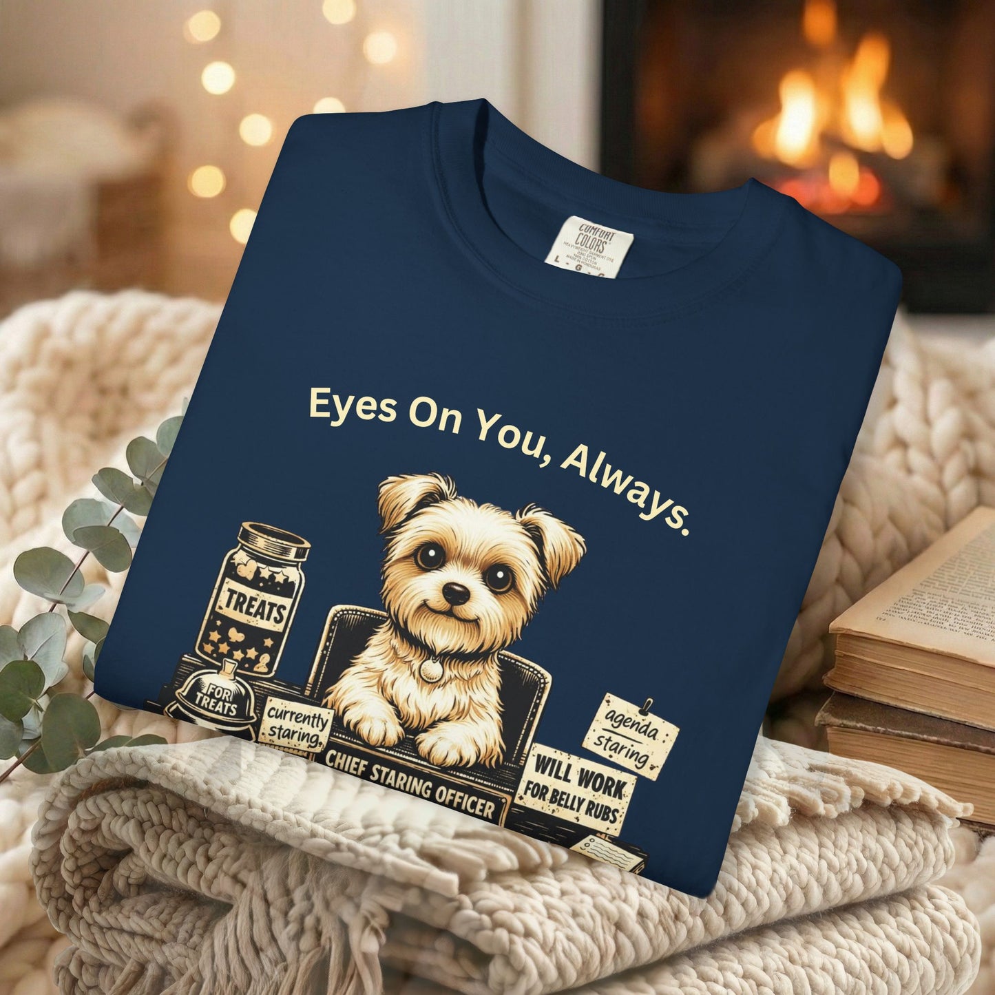 Cute Yorkie Pet T‑Shirt — "Eyes On You, Always" Dog Lover Tee