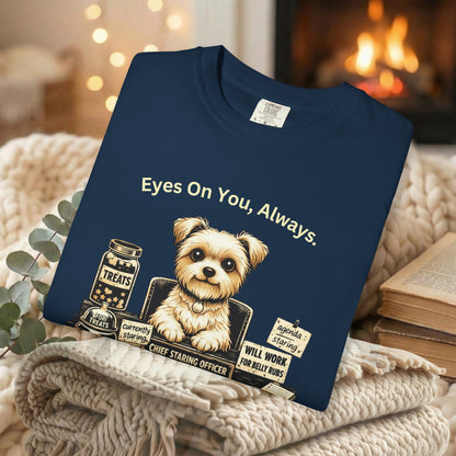 Cute Yorkie Pet T‑Shirt — "Eyes On You, Always" Dog Lover Tee