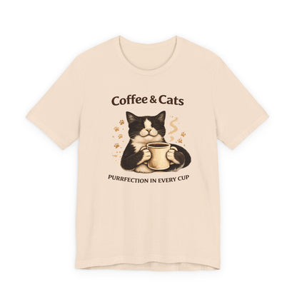 Coffee & Cats, Purrfection in Every Cup T-Shirt
