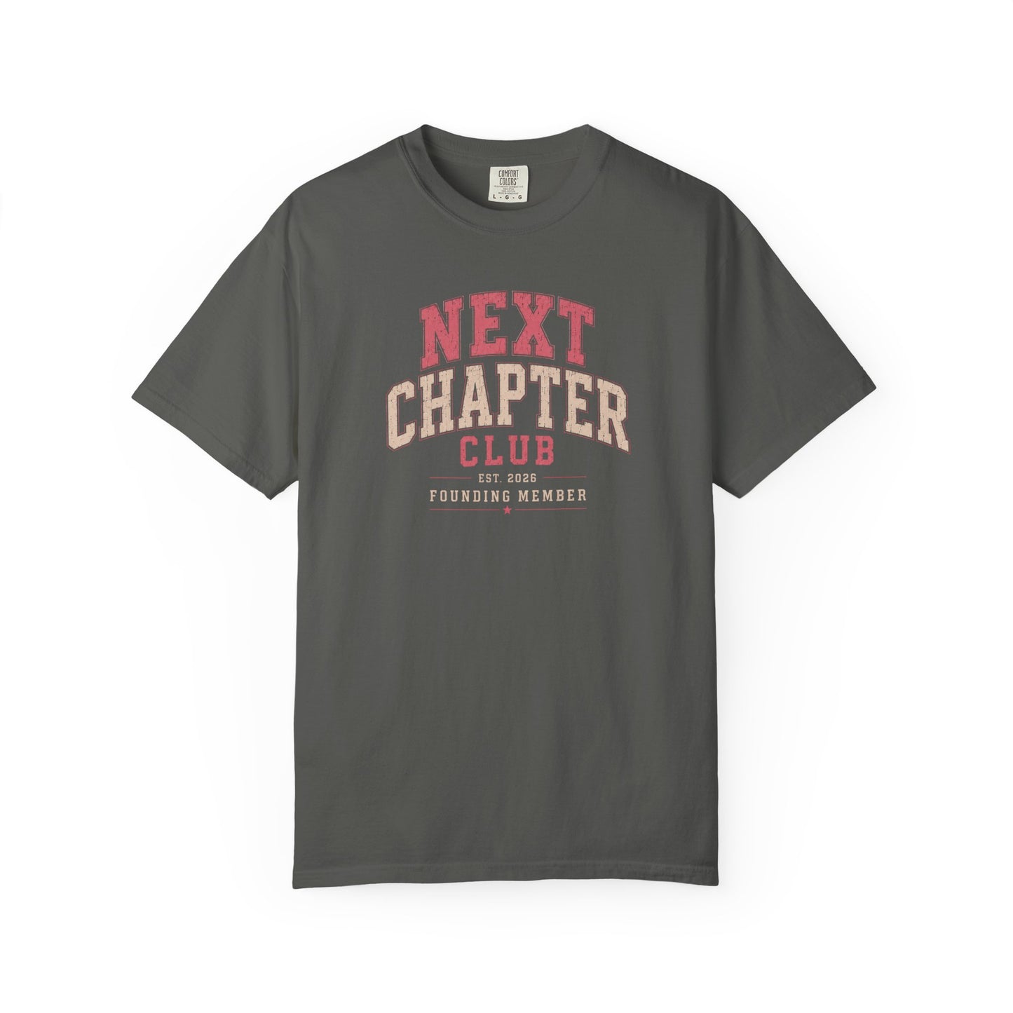 Next Chapter Club – Founding Member EST. 2026 | Vintage Collegiate Graphic Tee