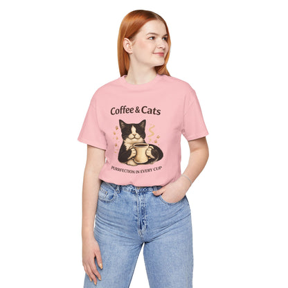 Coffee & Cats, Purrfection in Every Cup T-Shirt