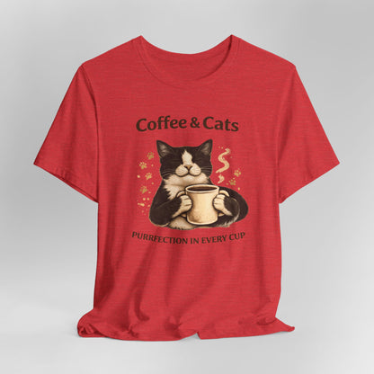 Coffee & Cats, Purrfection in Every Cup T-Shirt