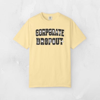 Corporate Dropout Icon Graphic Tee | Collegiate Graphic Shirt