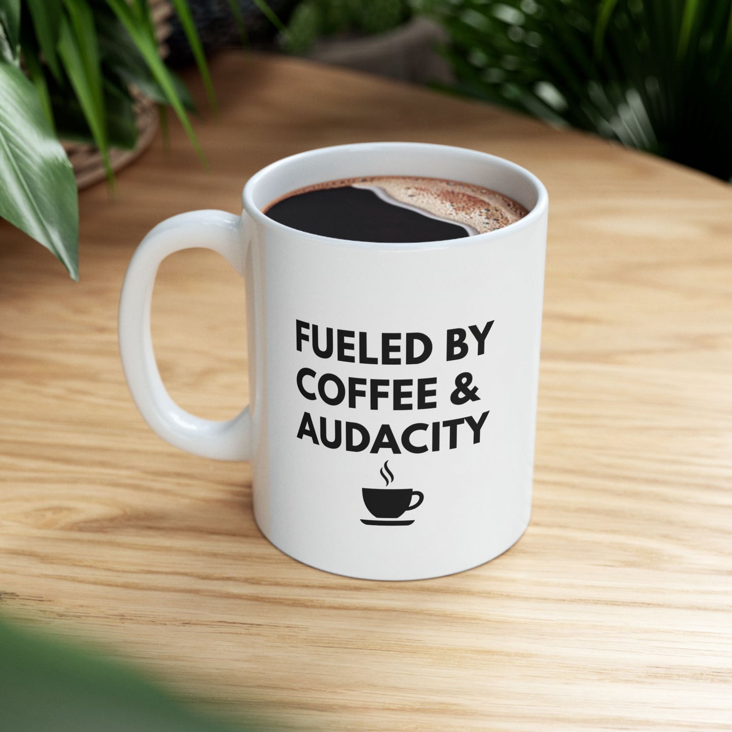 Funny Coffee Mug — “Fueled by Coffee & Anxiety” Ceramic Mug (11oz or 15oz)