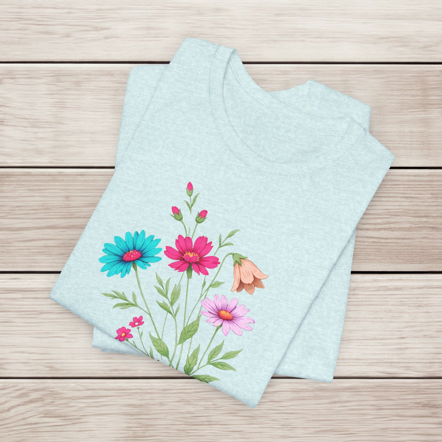 Floral 'Pause. Breathe. Bloom.' Tee
